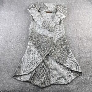 Arte‎ Meche Sweater Womens One Size Grey Baby Alpaca Sleeveless Open Front